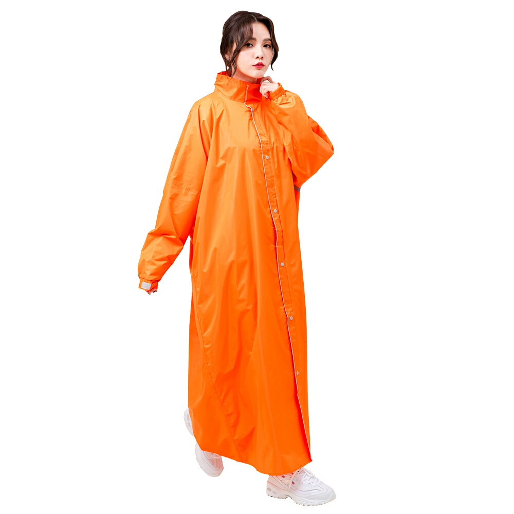 【狠罩HenCover】R1前開式連身雨衣 - 野橘