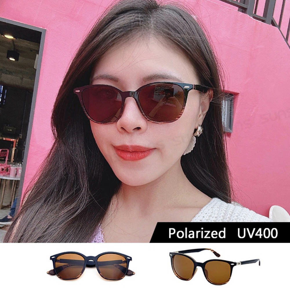 【新品】時尚休閒偏光墨鏡 褐棕茶 男女適用 TR90鏡框 輕量20g 駕駛墨鏡 防滑/防眩光/抗UV400
