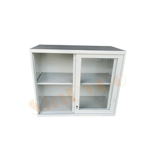 【鑫蘭家具】玻璃拉門加框上置式鋼製公文櫃 H74公分 置物櫃 鐵櫃 收納櫃 可上鎖