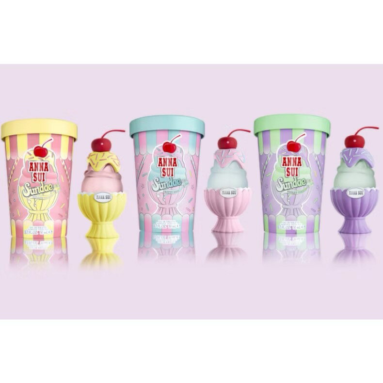 ANNA SUI 安娜蘇 果漾聖代淡香水50ML 「粉紅柚惑」「樂夏百香」 「戀愛紫檸」