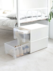 家用抽屜式收納盒衣物內衣收納箱塑料衣柜透明宿舍床下衣服整理箱