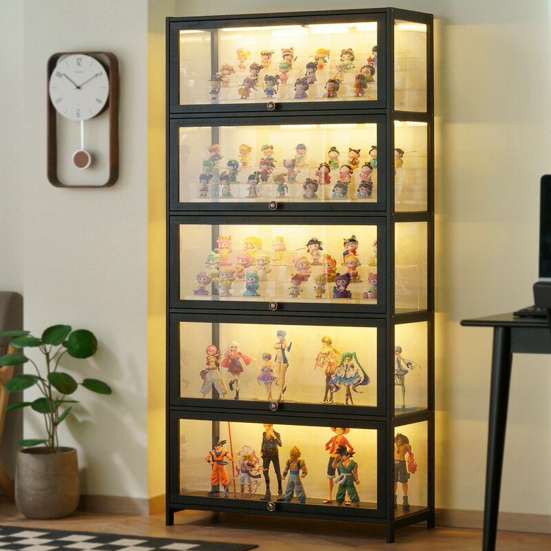快速出貨 附發票 手辦展示櫃樂高積木透明收納盒家用仿亞克力玩具防塵模型陳列架子