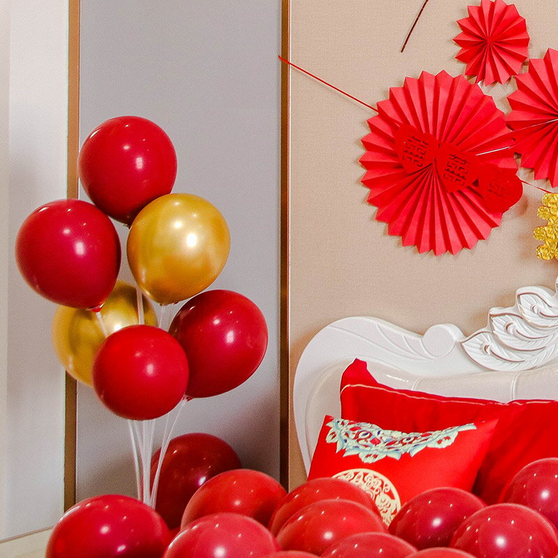 婚房裝飾網紅氣球結婚生日場景布置婚慶立柱桌飄氣球支架透明底座