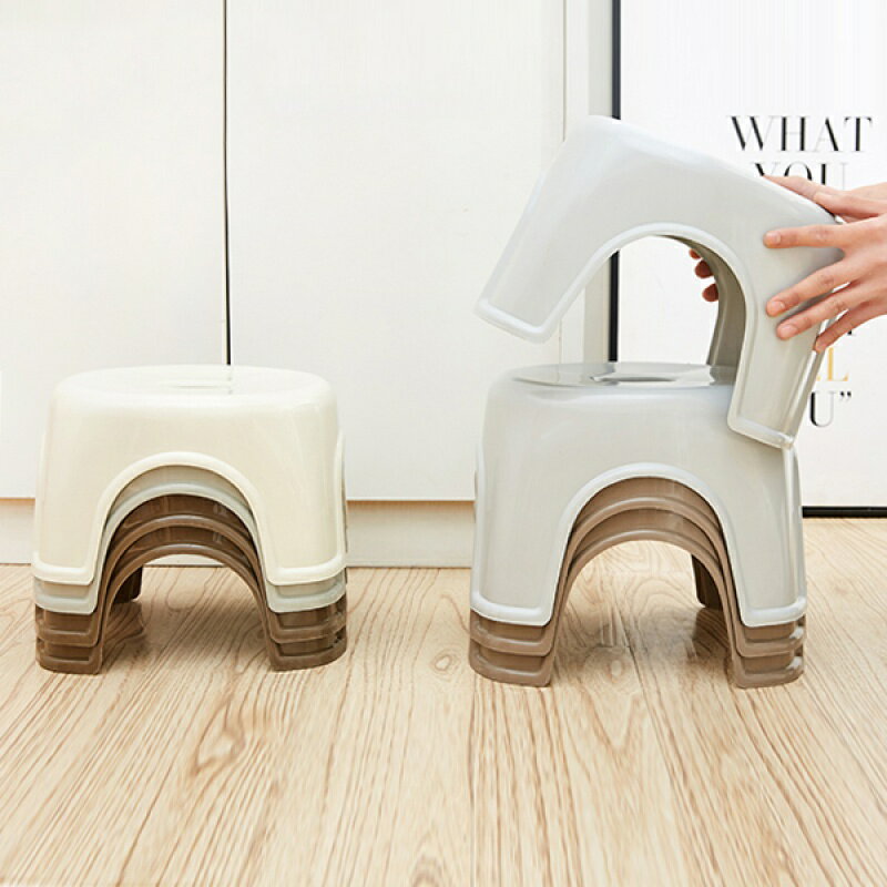 家用塑料小板凳浴室矮凳加厚小塑料凳幼兒園小方凳子時尚現代簡約