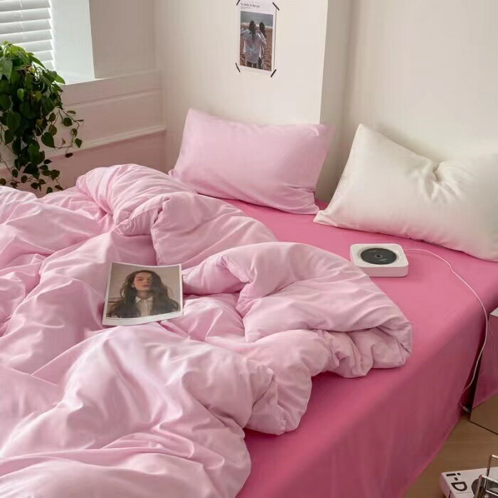 公主系列童話風格 雙人床包加大床包 裸睡 被套 三件組 四件組 枕頭套 大版印花 床罩床單 床包
