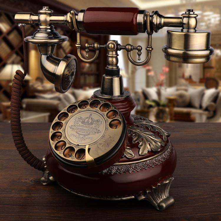 歐式仿古電話機復古電話座機時尚創意禮品家用轉盤無線插卡 NMS 林之舍家居