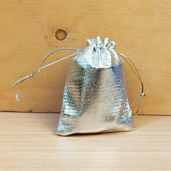 A3980 銀束口袋-小 抽繩袋 喜糖袋 首飾袋 禮物袋 婚禮包裝 禮品包裝袋 銀色 過年 結婚 贈品禮品