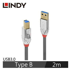 【最高22%回饋 5000點】LINDY林帝 CROMO USB3.0 TYPE-A公 TO TYPE-B公 傳輸線 2M