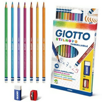【義大利 GIOTTO】256800 STILNOVO 立可消學用彩色鉛筆 10色/盒