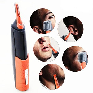 便攜式微眉耳鼻毛修剪器精密去除剃須刀個人護理電動面部毛髮修剪器帶 LED 燈