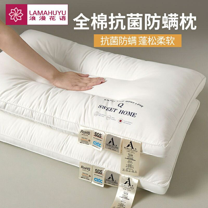 防蟎枕頭 記憶枕 乳膠枕頭 高階酒店枕頭 吸濕排汗 人工體學彈力支撐 助睡枕頭 宿舍單人酒店枕芯