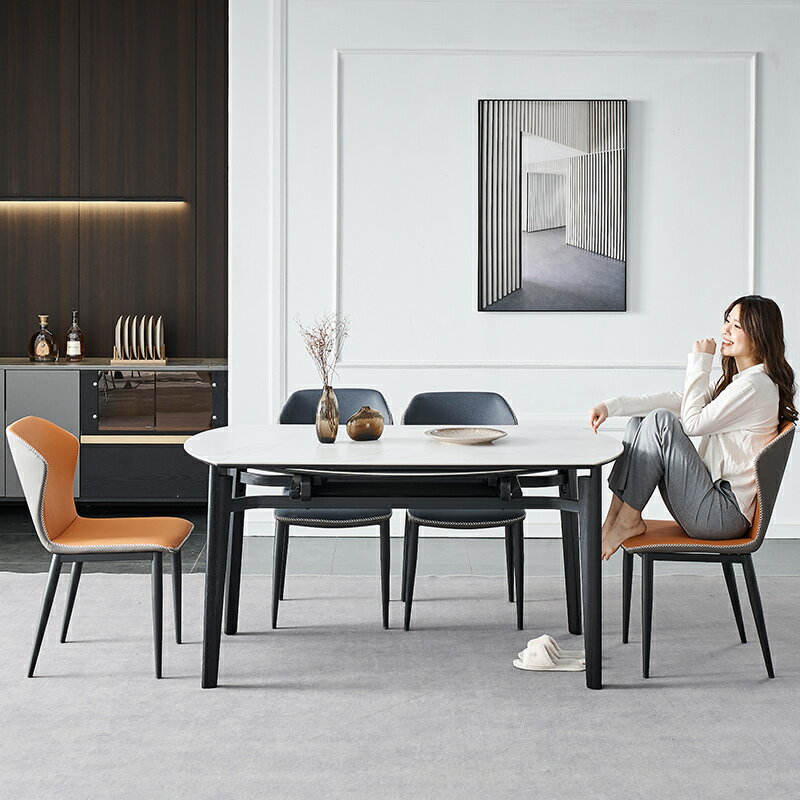 餐桌 椅組合 伸縮折疊 小戶型 家用 現代簡約 方圓 兩用 飯桌