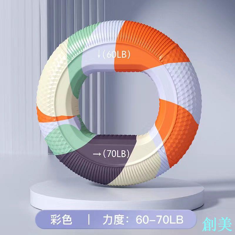 矽膠握力器圈手指訓練手指力量小手臂康復握力器辦公手掌健身器材-創美