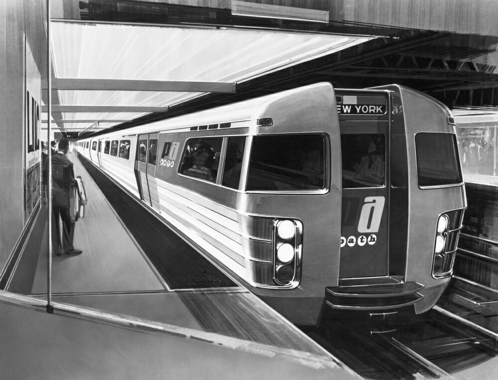 Posterazzi: Path Passenger Train 1965 NartistS Rendering Of The New Air ...