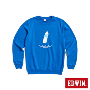 EDWIN 東京散策系列 水份補給長袖T恤-男女款 藍色