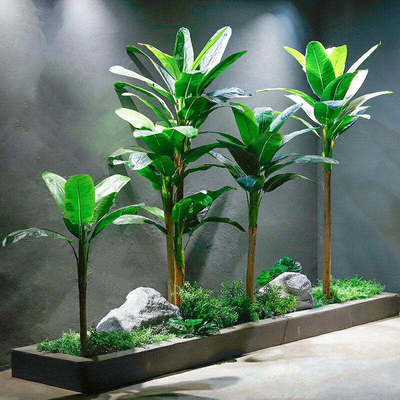模擬芭蕉樹假綠植盆栽裝飾北歐室內大型落地造景植物裝飾擺件盆景