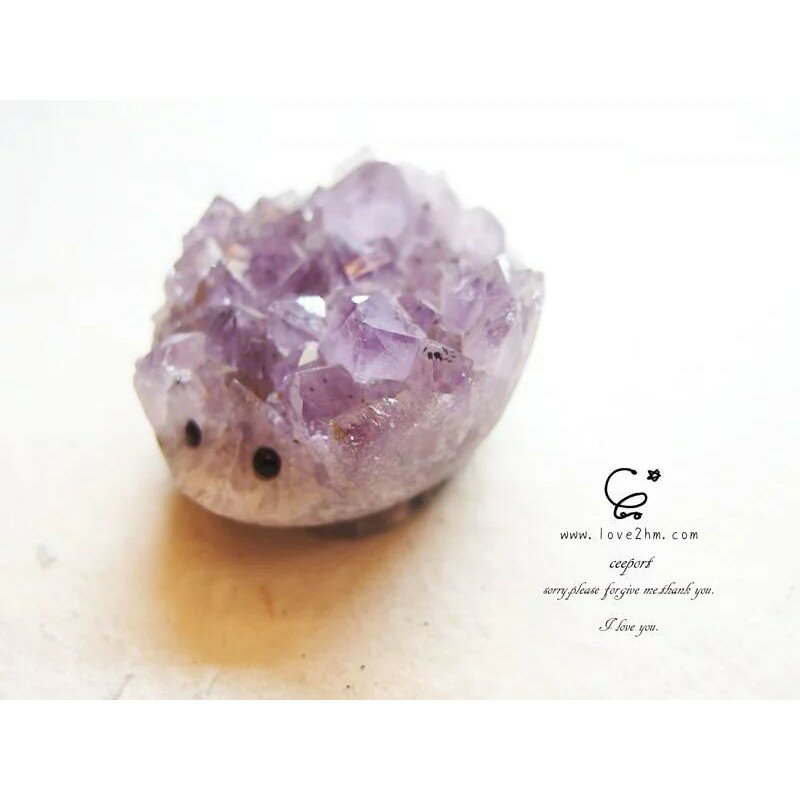 小刺蝟-紫晶簇iii/紫水晶/水晶飾品/ [晶晶工坊-love2hm]