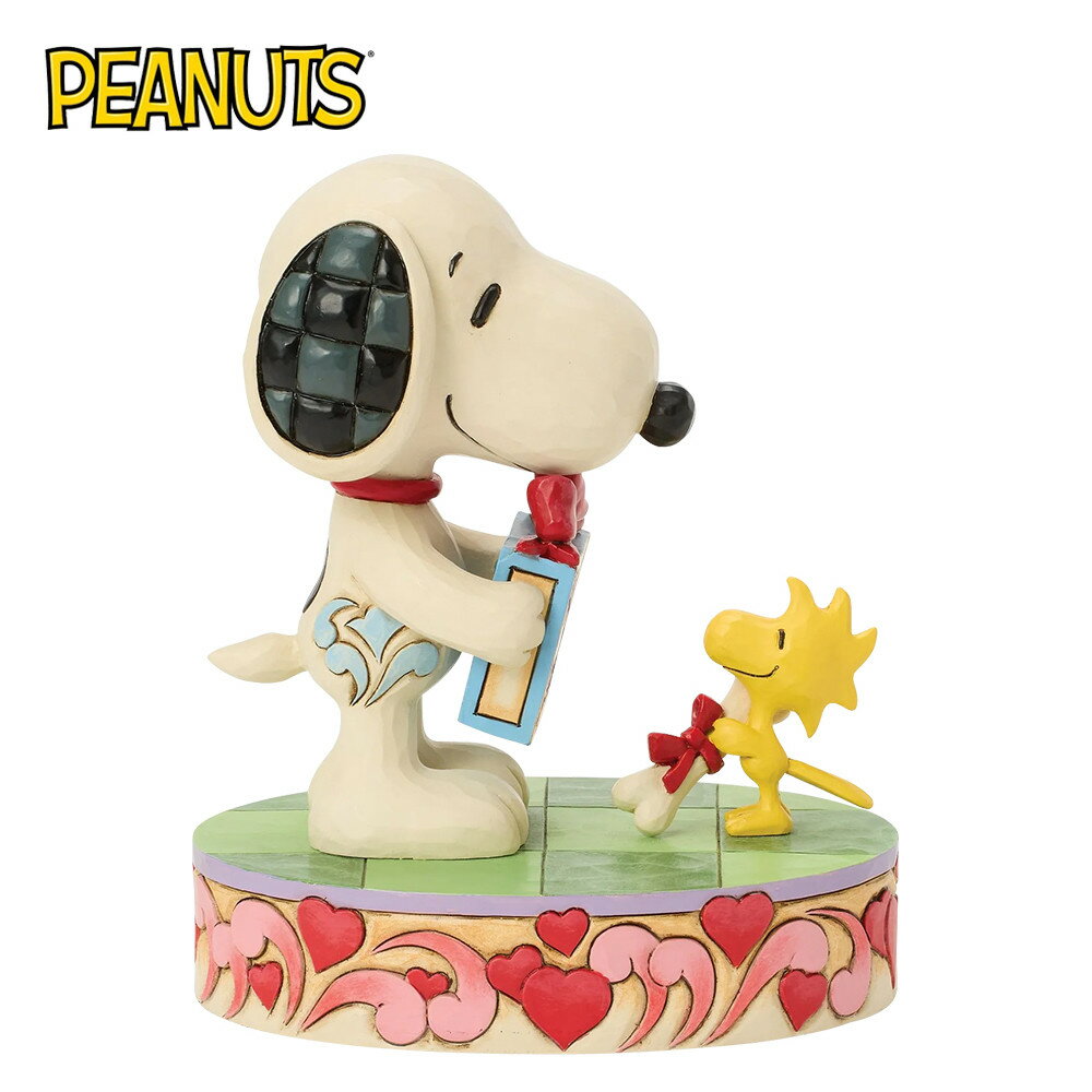 【正版授權】Enesco 史努比和糊塗塌客 交換禮物 塑像 公仔 精品雕塑 胡士托 Snoopy PEANUTS - 484485