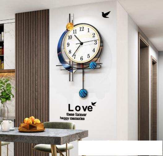 網紅鐘表掛鐘客廳輕奢家用個性北歐時鐘掛牆簡約時尚大氣創意掛式