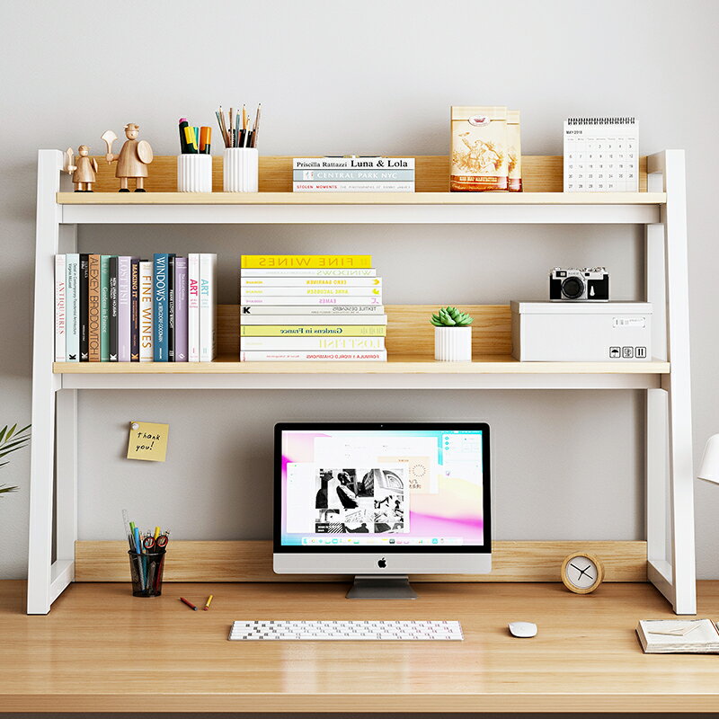 桌面小型簡易置物架宿舍桌上書架辦公室簡約收納架臥室收納置物架
