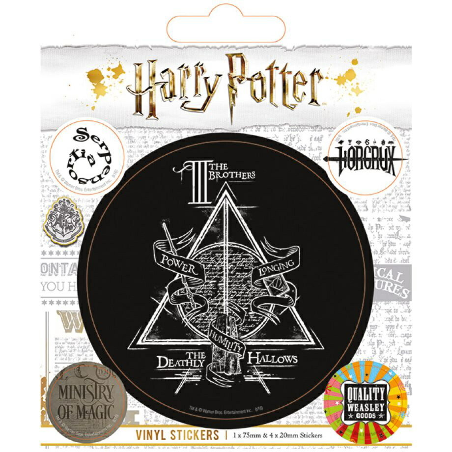 【哈利波特】死神的聖物 五款標誌 英國進口貼紙組 裝飾貼紙 筆電貼紙 行李箱貼紙