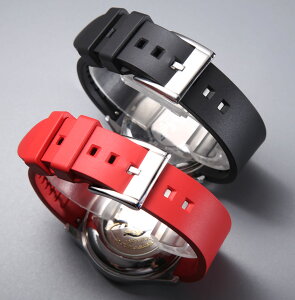 氟橡膠手表帶男適用歐米茄海馬300浪琴萬國橡膠表帶水防不粘塵20-優妮好貨 錶帶