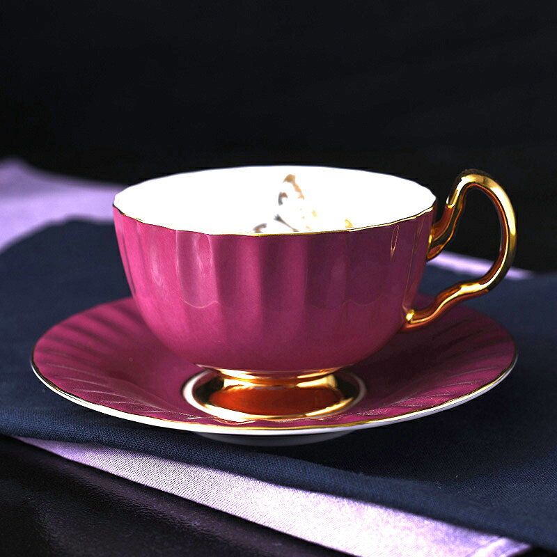 歐式小奢華骨瓷咖啡杯套裝 優雅英式下午茶杯茶具陶瓷美式咖啡杯