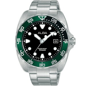 ALBA 雅柏錶 潛水風格潮流腕錶 VJ42-X317G(AS9M97X1)-41mm-黑面鋼帶【刷卡回饋 分期0利率】【跨店APP下單最高20%點數回饋】