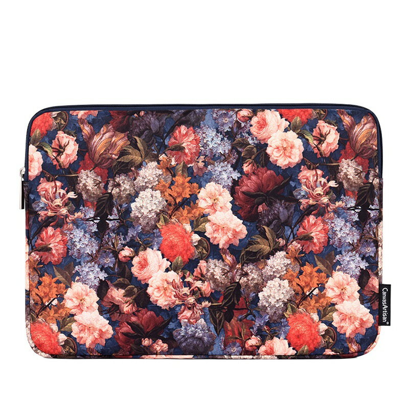 手拿包帆布電腦包-彩色花卉印花加絨女包包73vy25【獨家進口】【米蘭精品】