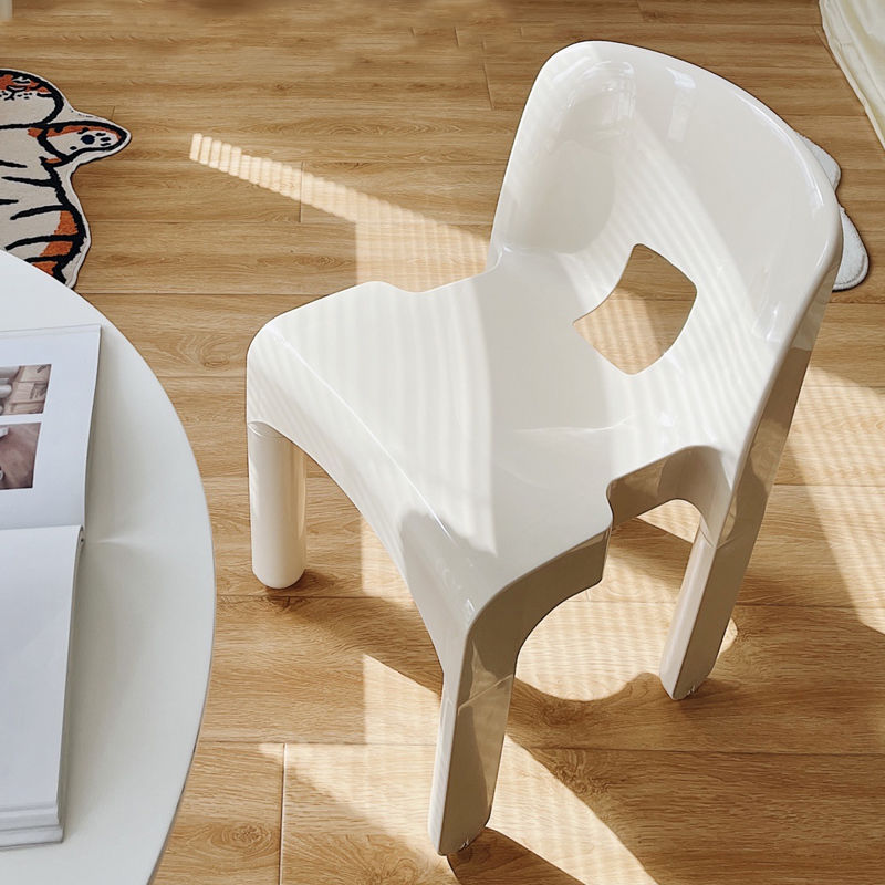 可開發票 中古ins餐椅設計師簡約家用塑料靠背凳子輕奢化妝椅創意咖啡椅子 快速出貨