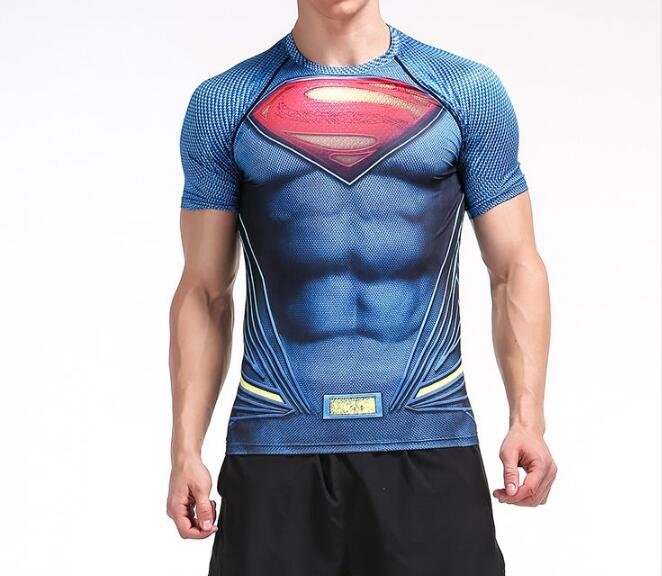 FINDSENSE MD 日系 時尚 男 胸前S標誌 高彈力 緊身運動短T 訓練服 跑步 健身T恤 3D 圖案 短袖T恤