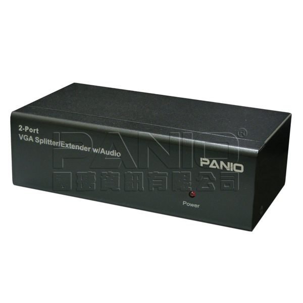 PANIO 高頻影音分配器 【VP112A】 2埠 VGA 螢幕 喇叭 支援音訊 60m 新風尚潮流
