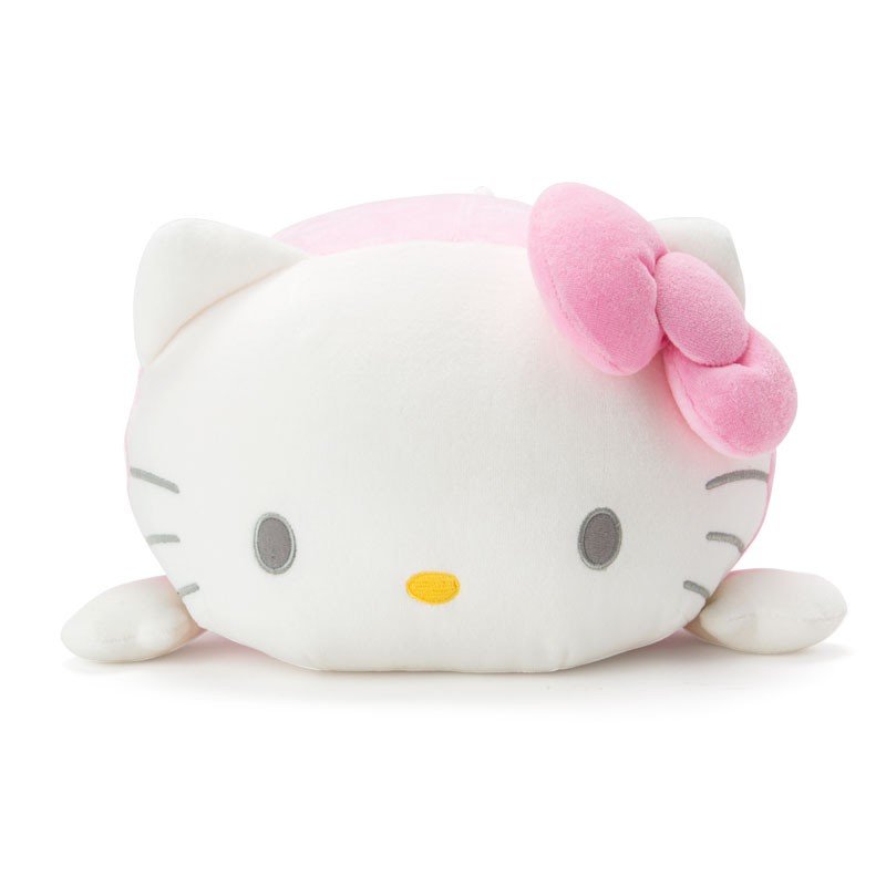 大賀屋 日貨 HELLO KITTY 娃娃 玩偶 趴姿 紓壓 沙發枕頭 抱枕 紓壓枕 三麗鷗 正版 J00016637