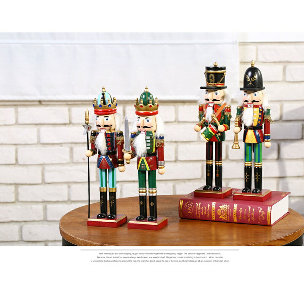 ISONA 30公分4款木質胡桃鉗士兵 胡桃鉗木偶 胡桃鉗人偶 胡桃鉗木偶人 擺飾品 6