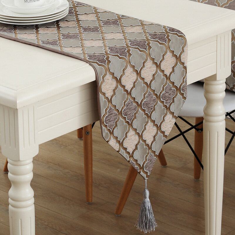 歐式桌旗餐桌布藝裝飾茶幾桌布美式簡約現代電視柜蓋布床旗床尾巾