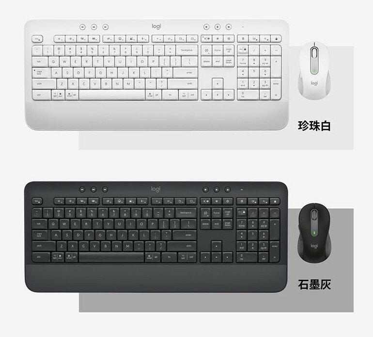 Logitech 羅技 MK650 無線鍵盤滑鼠組 石墨黑/珍珠白 有注音 鍵鼠組