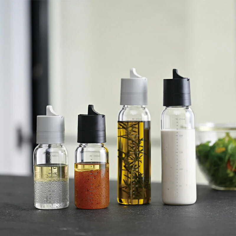 《HARIO》簡約按壓式調味罐 150ml 250ml 油醋瓶 沙拉醬瓶 醬油瓶 單手開蓋 ODBN-150-B/ODBN-150-PGR/ODBN-250-B/ODBN-250-PGR