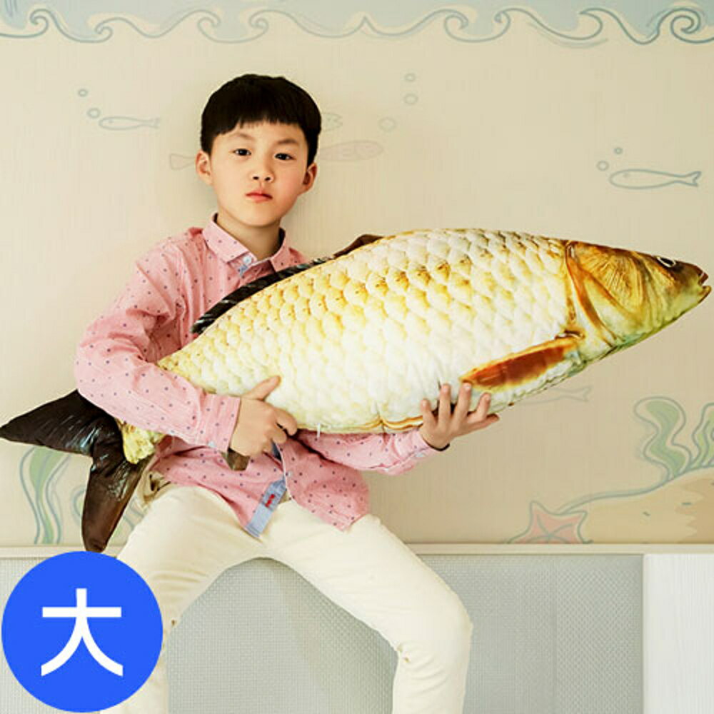 【WS16120607】 可愛創意擬真鯉魚造型個性抱枕 沙發靠墊 (大)