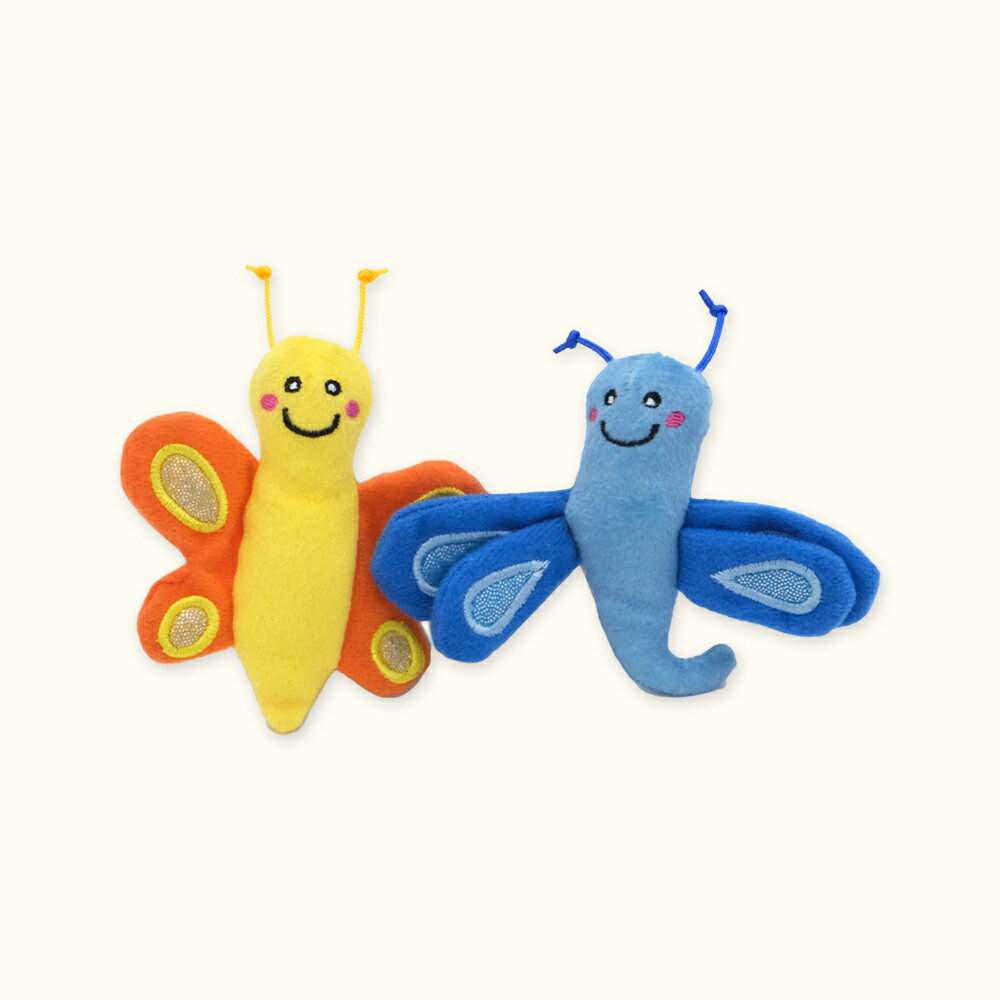 【SofyDOG】ZippyPaws 本喵要你陪-快樂蝴蝶&蜻蜓組 貓草玩具 互動玩具