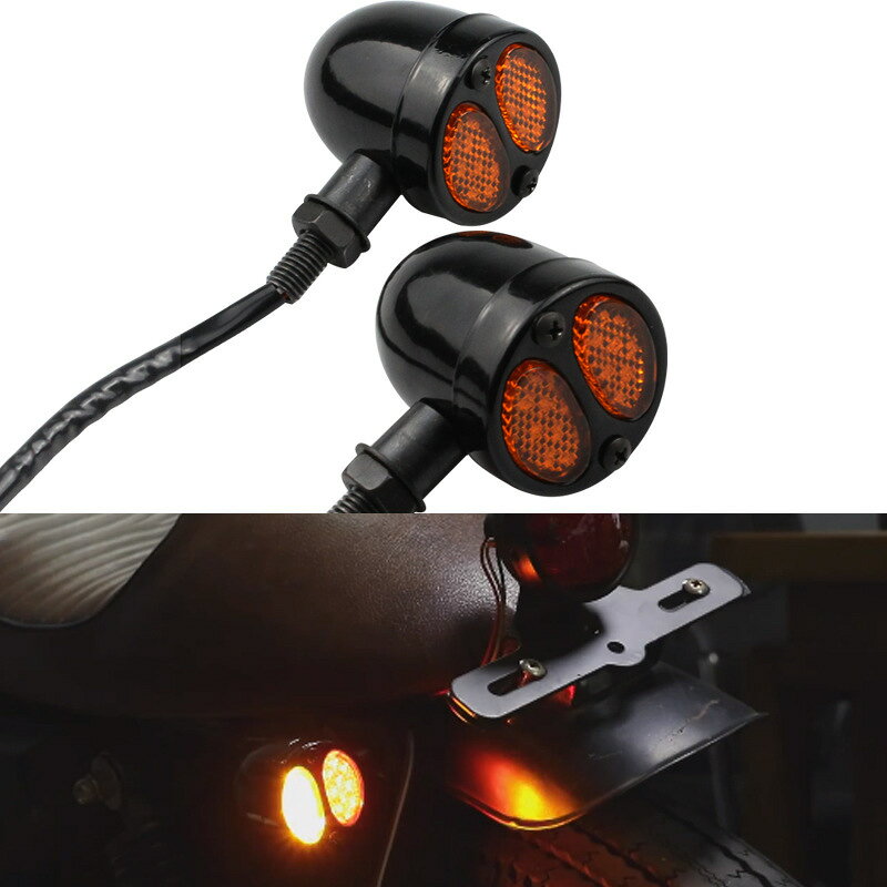 摩托車機車電動車配件哈雷XL1200 883行車燈信號燈尾燈金屬LED轉向燈