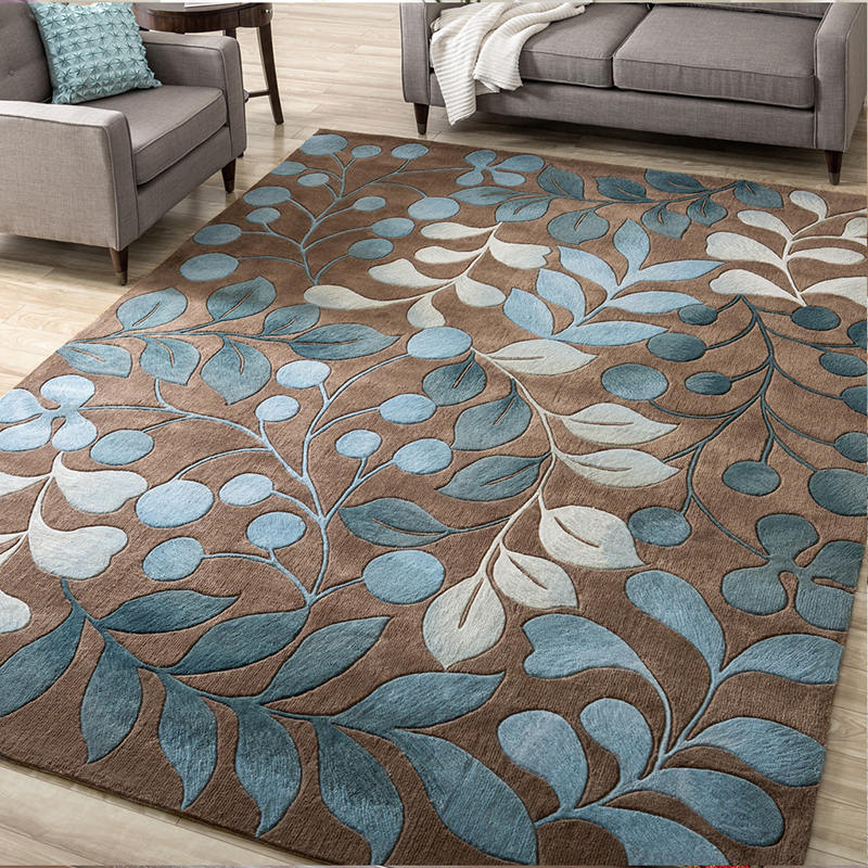 北歐簡約幾何地毯客廳現代沙發茶幾墊臥室床邊吸水家用地墊地毯