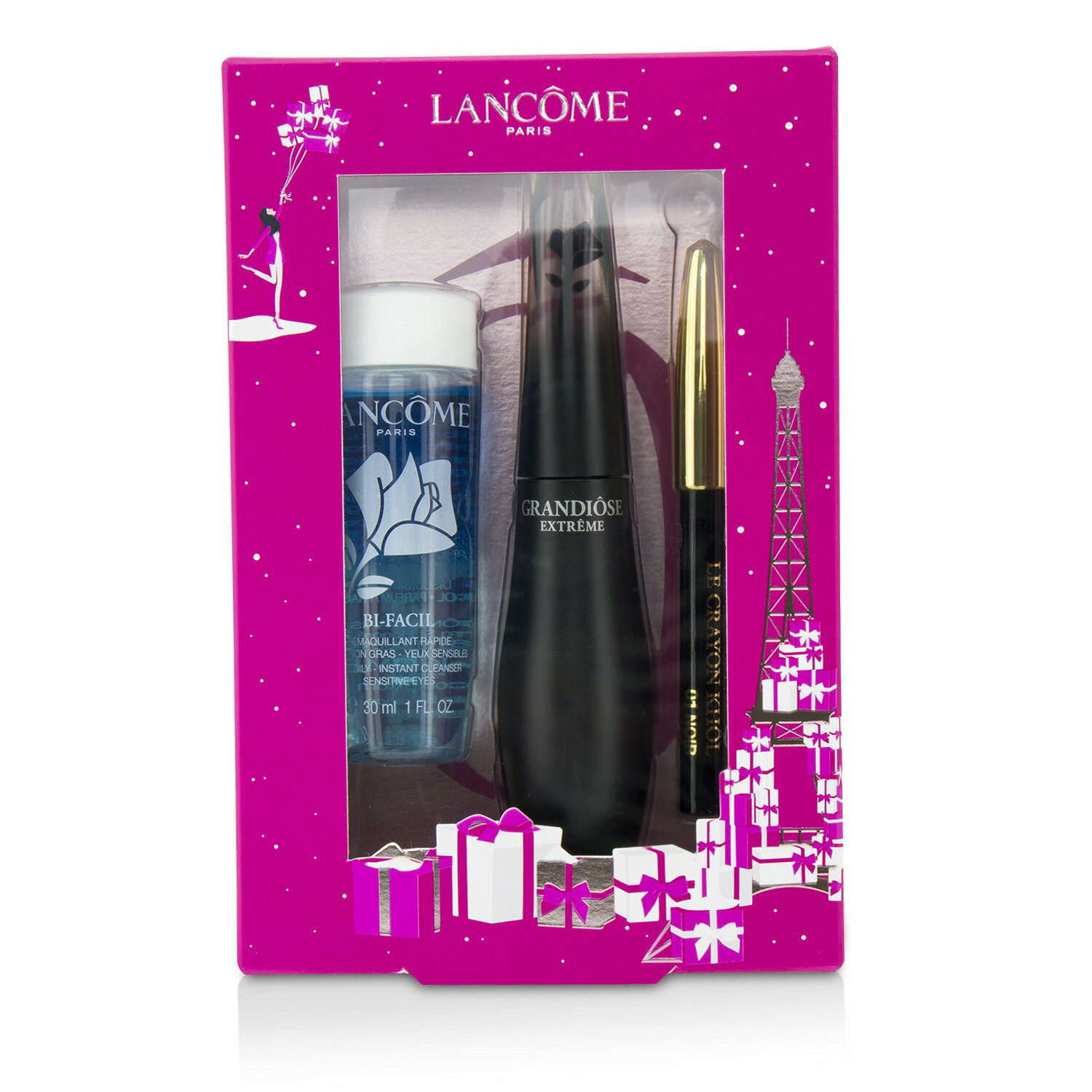 蘭蔻 Lancome - Grandiose Extreme 眼妝組合: 1x Grandiose Extreme 睫毛膏 + 1x 迷你持久防水眼線筆 + 1x 快速眼唇卸妝液