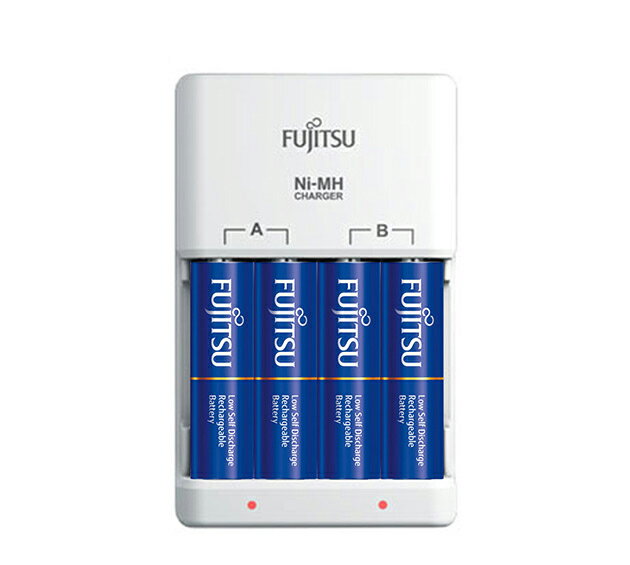【FCT345FXTL】Fujitsu富士通低自放電池充電組FCT345FXTL(內含3號4入)【APP下單最高22%點數回饋】