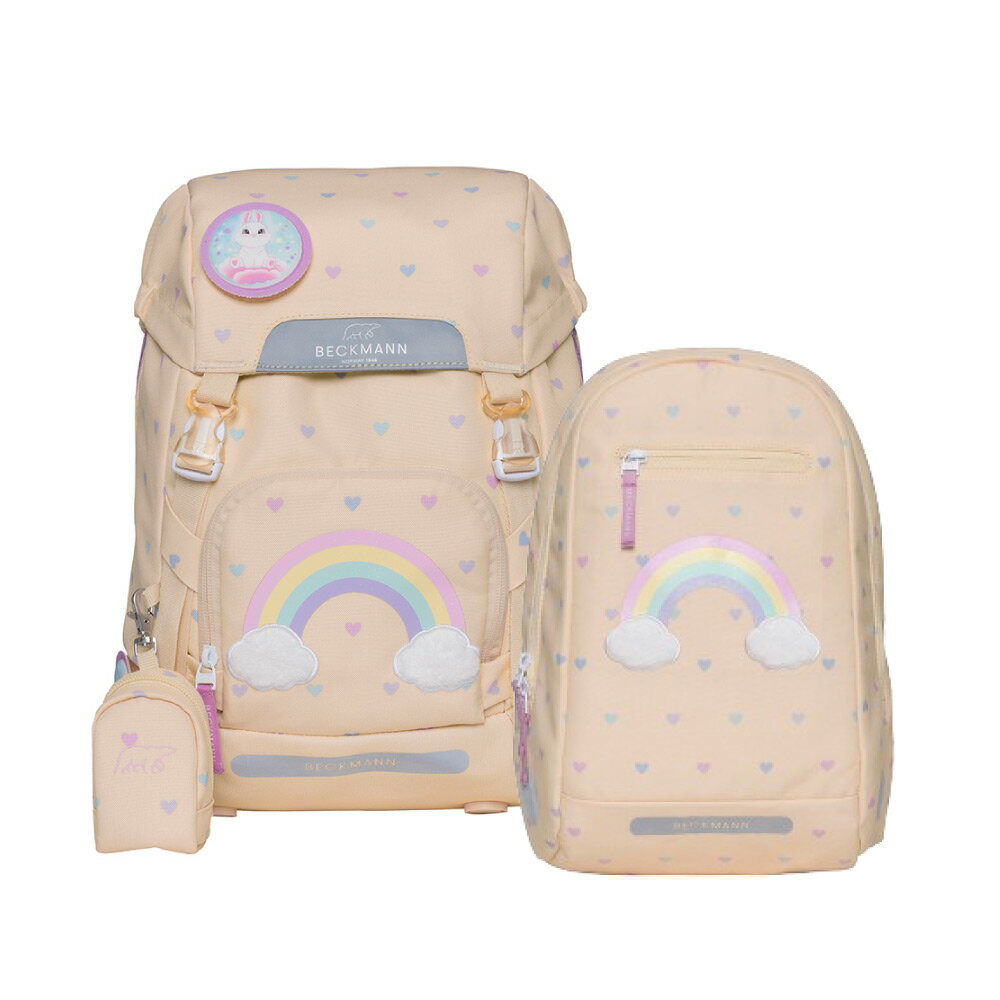 【毒】Beckmann Classic 22L 兒童護脊書包+Gym 12L輕便後揹包 - 奶油彩虹