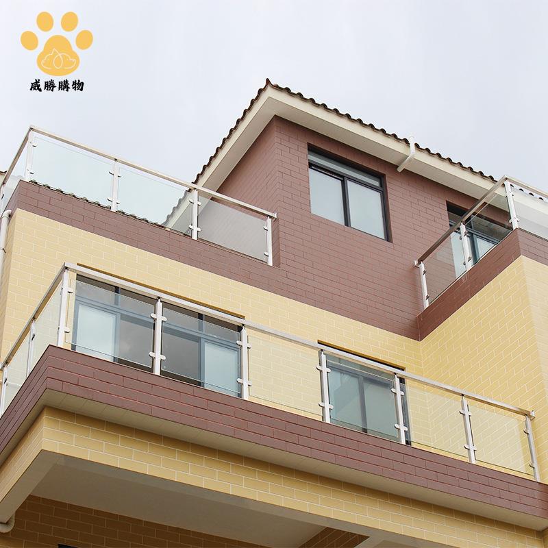 自裝不銹鋼樓梯欄桿扶手  鋼化玻璃護欄立柱【W1222】