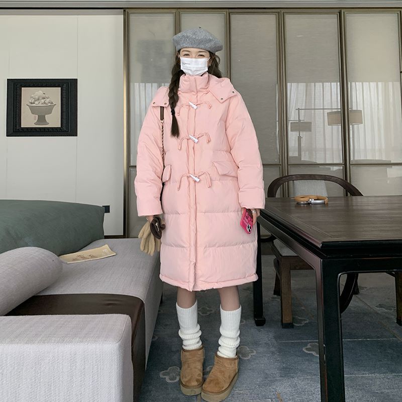 【巴黎精品】真 羽絨90%鴨絨 羽絨外套鴨絨夾克-連帽輕暖牛角扣羽絨服女外套6色a1ii41