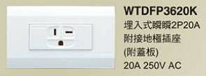 【國際Panasonic】星光系列 WTDFP3620K附接地插座