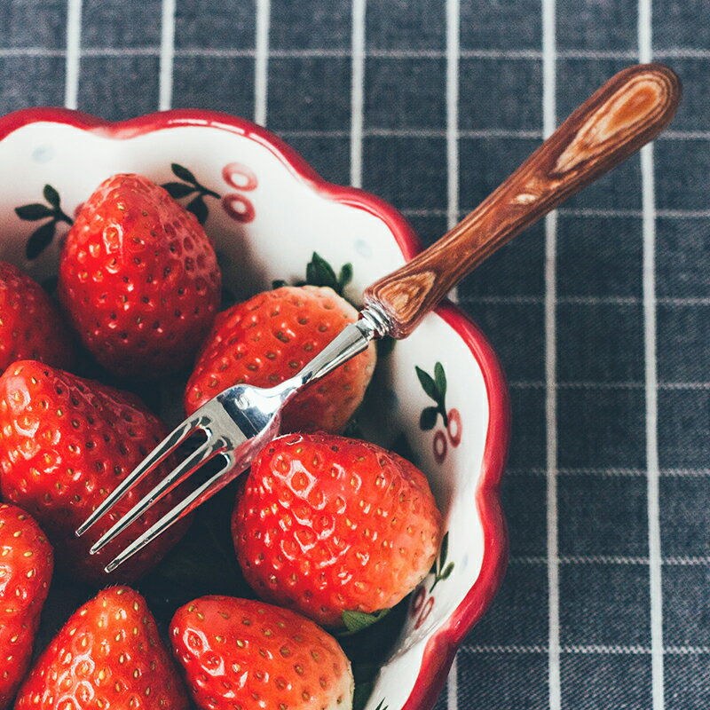 樓蘭木柄不銹鋼餐具西餐高端牛排水果刀叉勺三件套裝便攜創意禮品