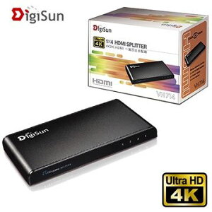 DigiSun VH714 4K2K HDMI一進二出影音分配器-富廉網