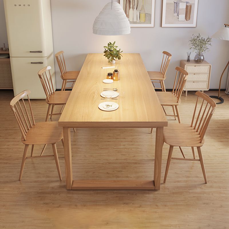 【限時優惠】實木餐桌家用小戶型加厚雙人餐椅組合長方形辦公家居吃飯桌大飯桌